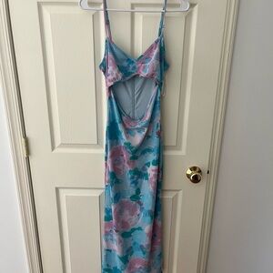 SABO Skirt Floral Maxi Dress with Cutout